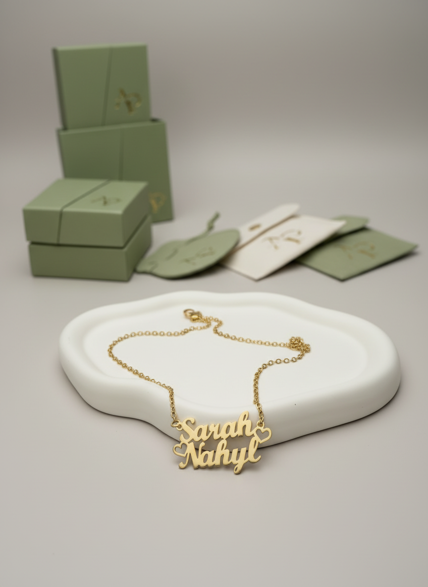 Collier prénoms duo