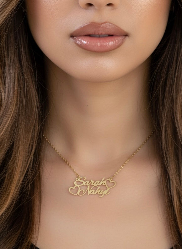 Collier prénoms duo